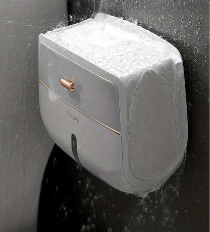 Portarrollos de papel higiénico y organizador de baño sin taladrar.