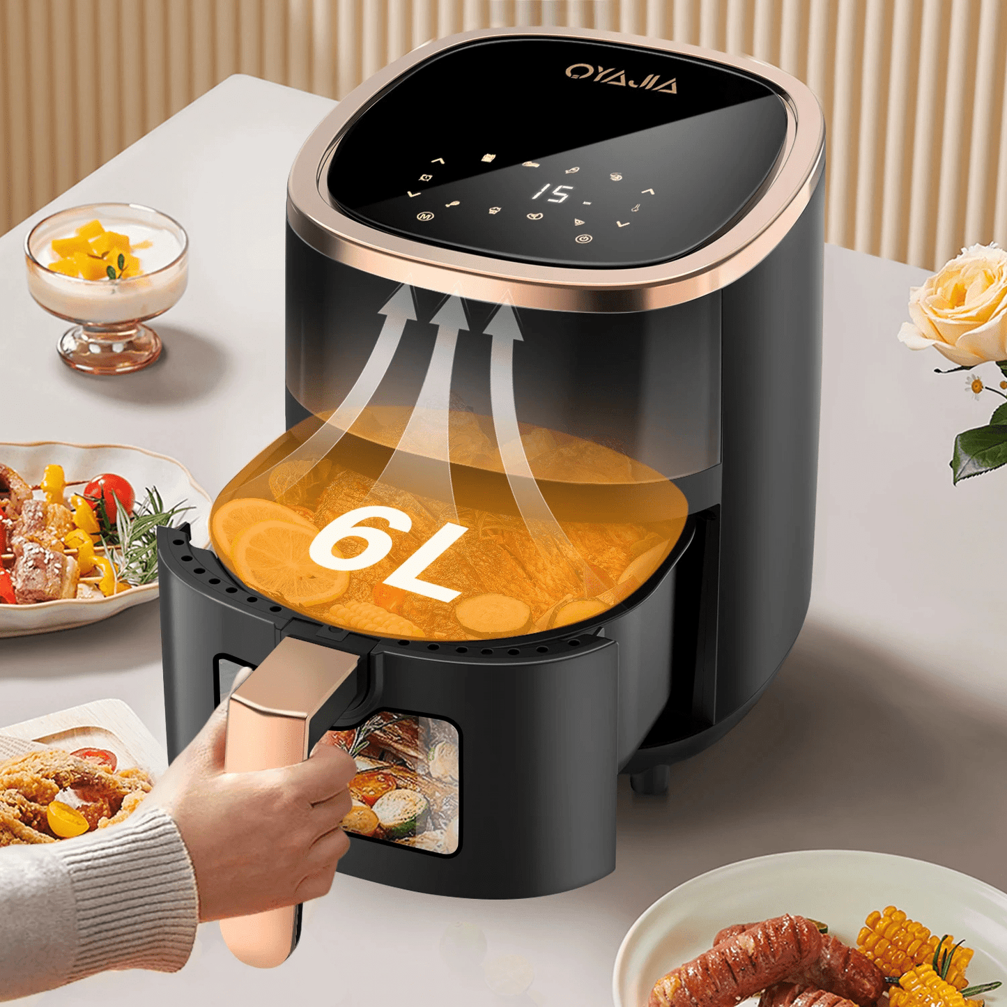 Air Fryer Premium 6L con ventana de visualización - Sweet Casa