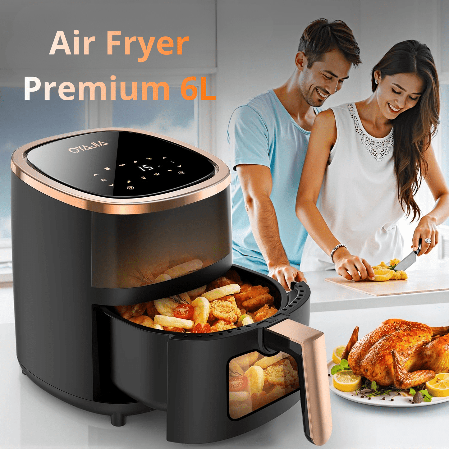 Air Fryer Premium 6L con ventana de visualización - Sweet Casa