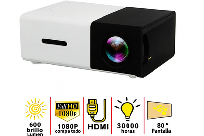 Miniproyector de cine portátil 1080p full HD